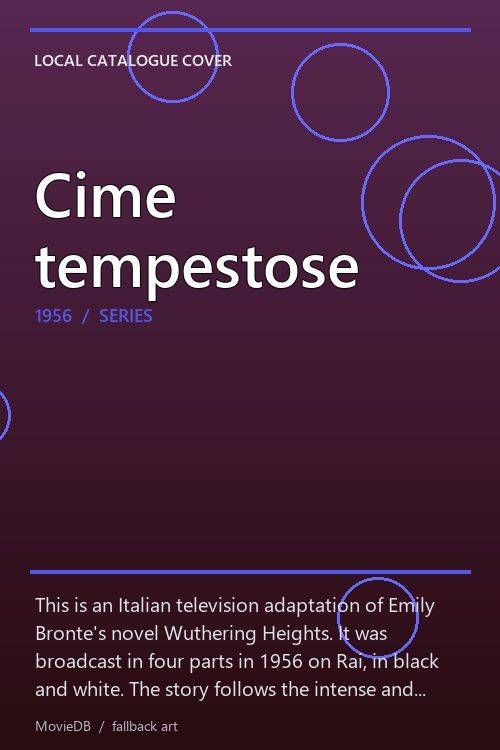 Cime tempestose poster