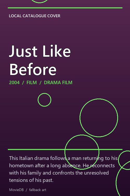 Just Like Before poster