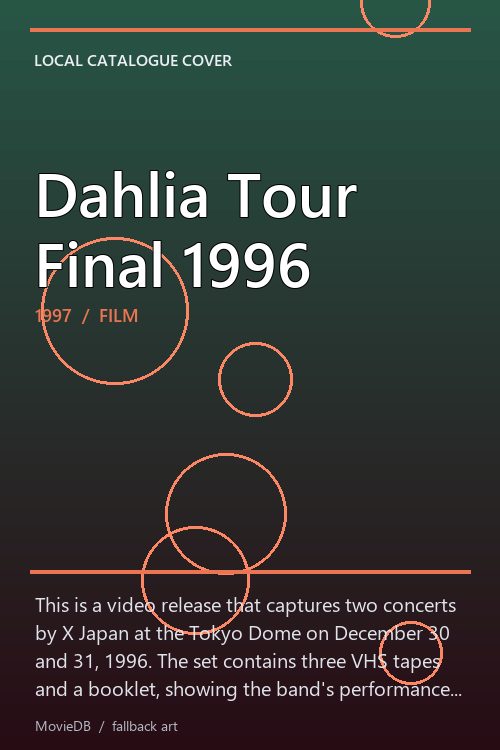 Dahlia Tour Final 1996 poster