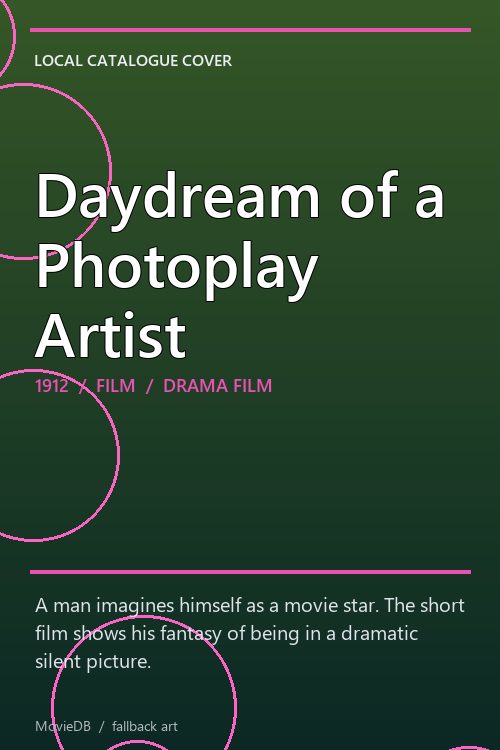 Daydream of a Photoplay Artist poster