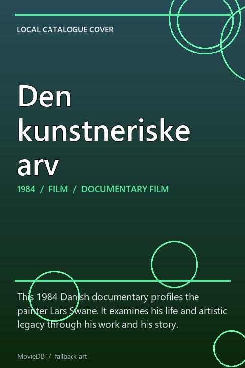 Den kunstneriske arv poster