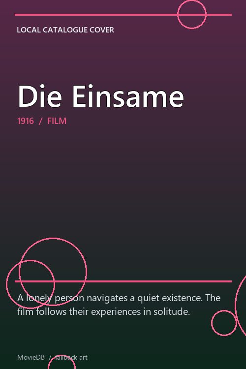 Die Einsame poster