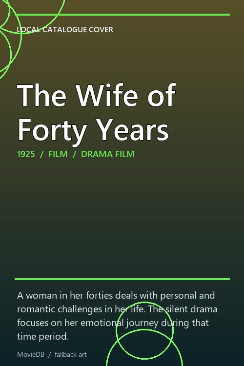 The Wife of Forty Years poster