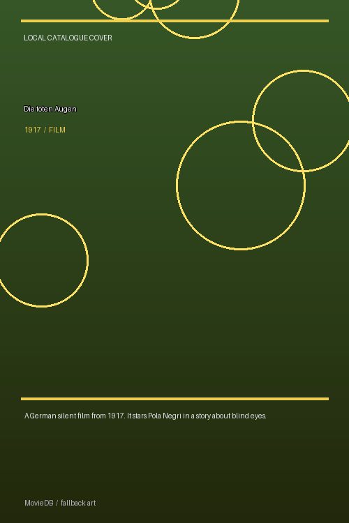 Die toten Augen poster