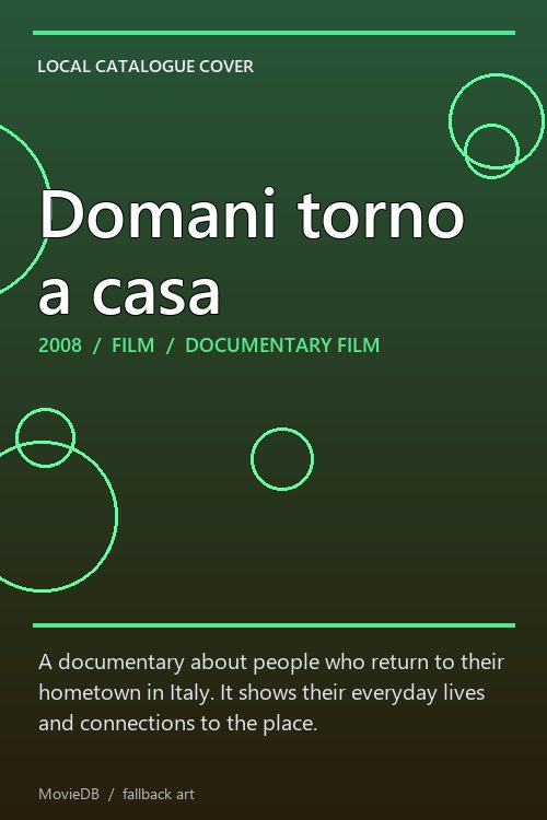 Domani torno a casa poster