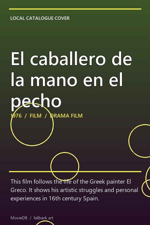 El caballero de la mano en el pecho poster