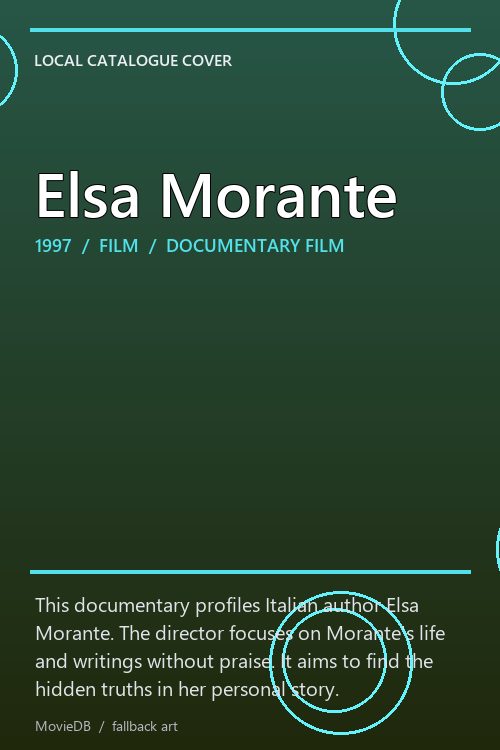 Elsa Morante poster