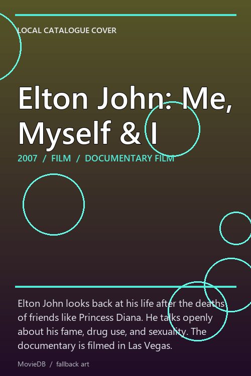 Elton John: Me, Myself & I poster