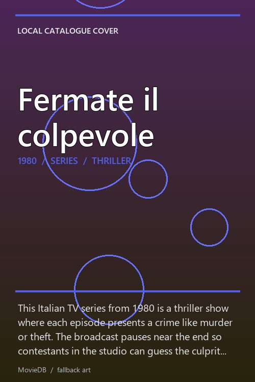 Fermate il colpevole poster