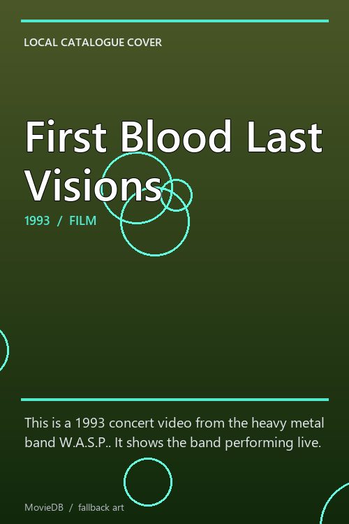 First Blood Last Visions poster