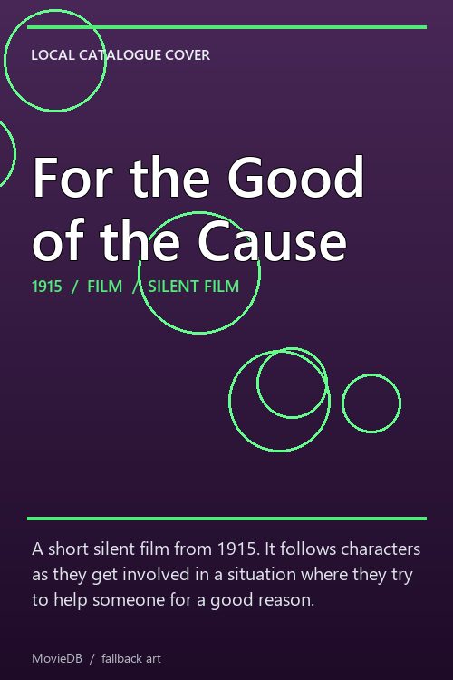 For the Good of the Cause poster