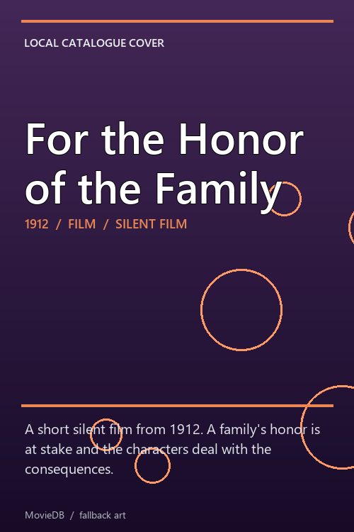 For the Honor of the Family poster