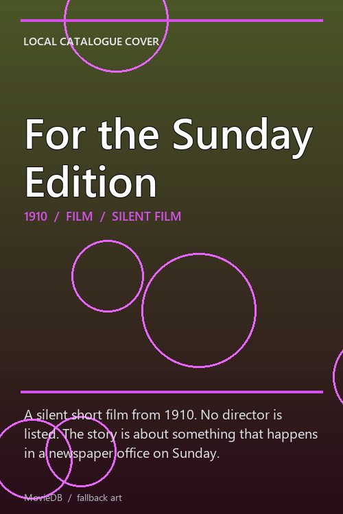For the Sunday Edition poster
