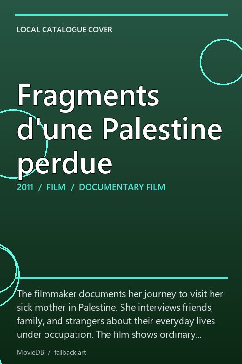 Fragments d'une Palestine perdue poster