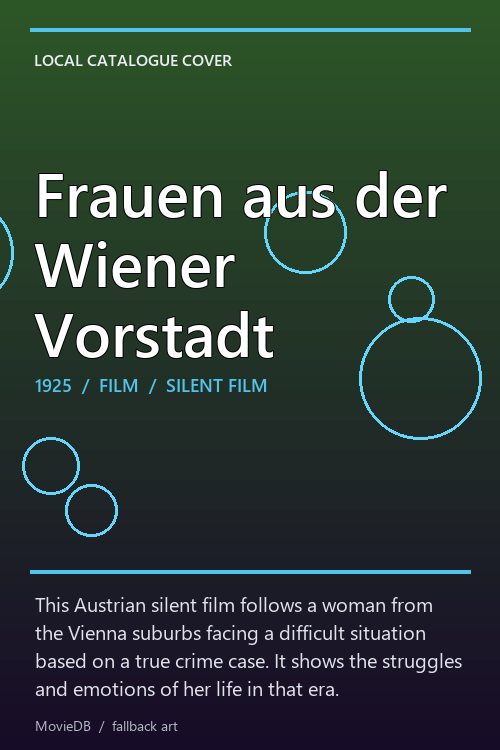 Frauen aus der Wiener Vorstadt poster