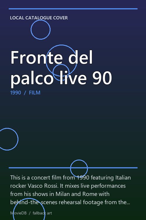 Fronte del palco live 90 poster