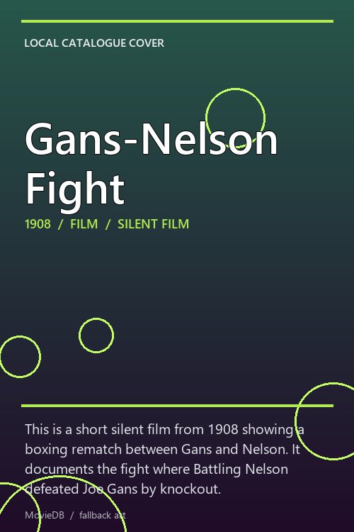 Gans-Nelson Fight poster