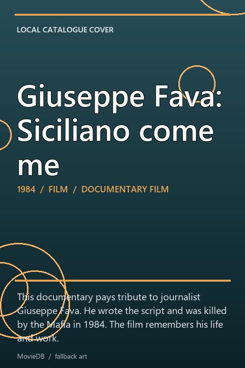 Giuseppe Fava: Siciliano come me poster