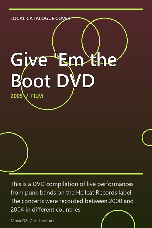 Give 'Em the Boot DVD poster