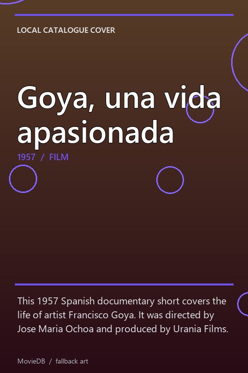 Goya, una vida apasionada poster