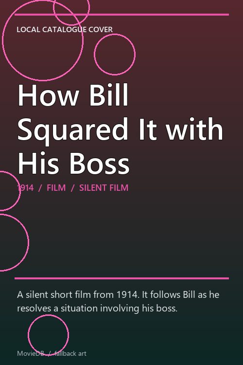 How Bill Squared It with His Boss poster