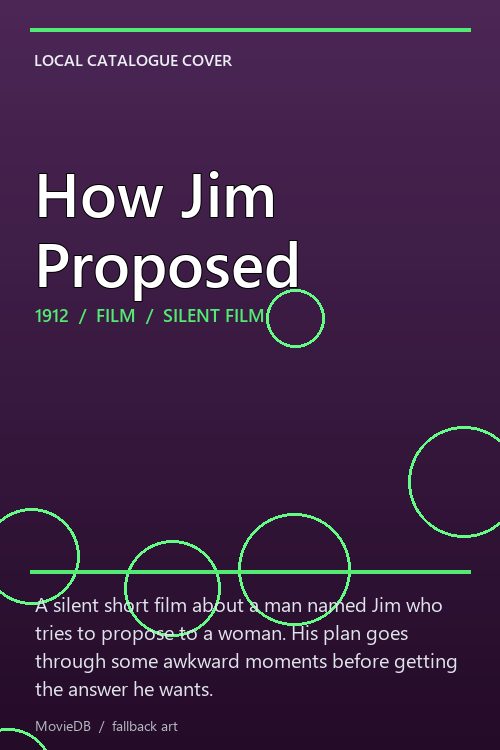 How Jim Proposed poster