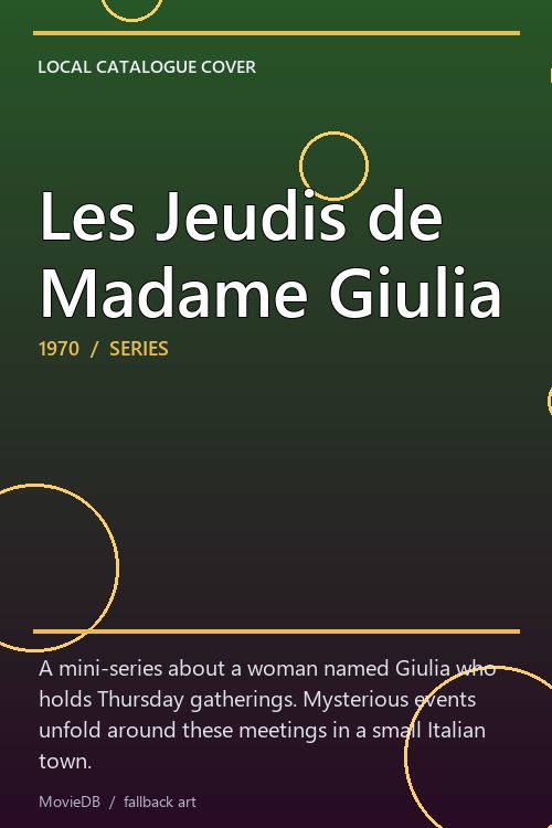 Les Jeudis de Madame Giulia poster