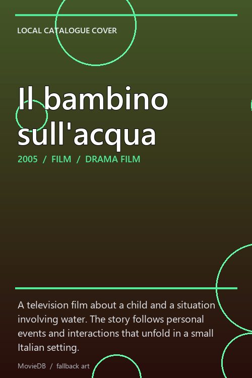 Il bambino sull'acqua poster