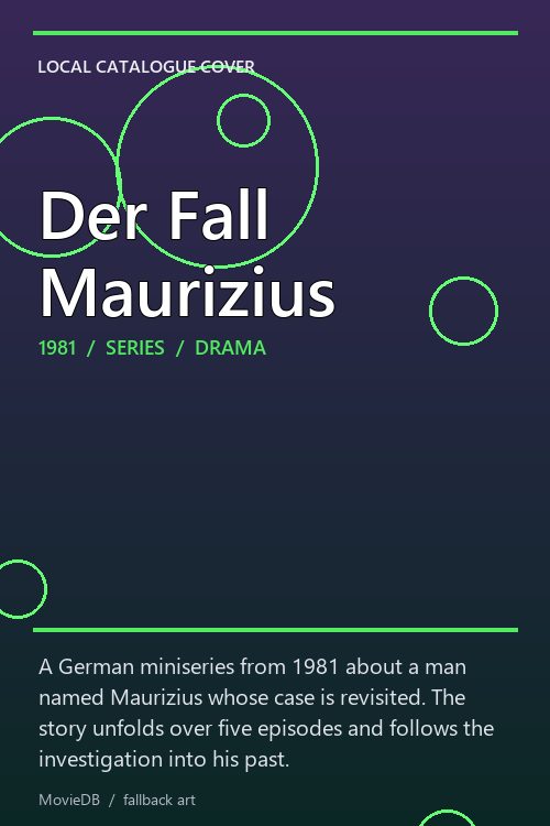 Der Fall Maurizius poster