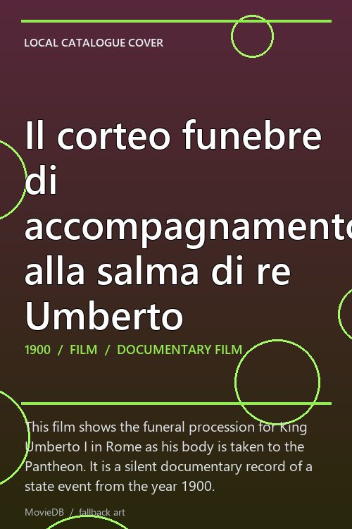 Il corteo funebre di accompagnamento alla salma di re Umberto poster