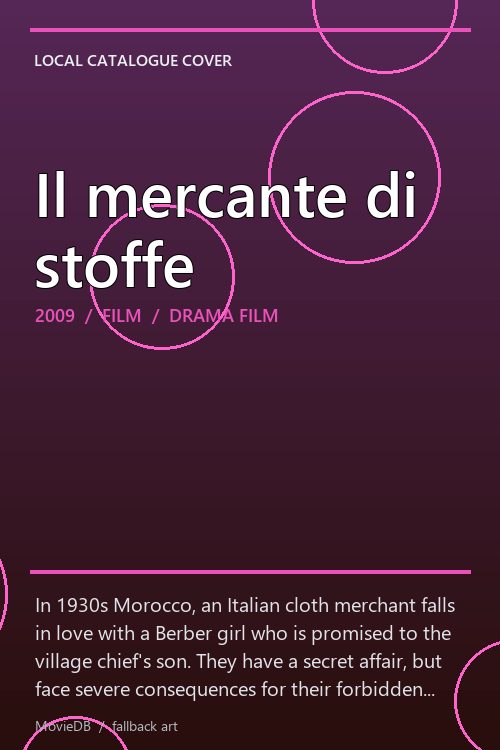 Il mercante di stoffe poster