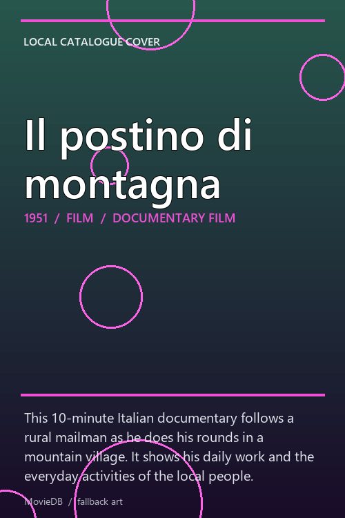 Il postino di montagna poster