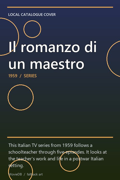 Il romanzo di un maestro poster