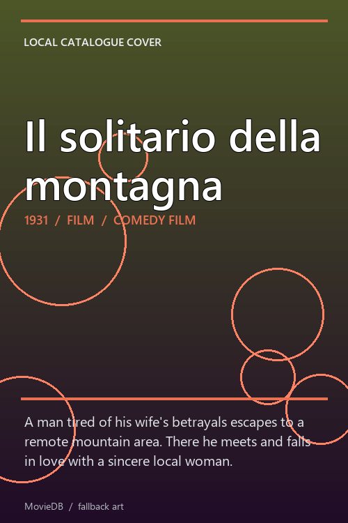 Il solitario della montagna poster