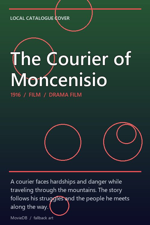 The Courier of Moncenisio poster