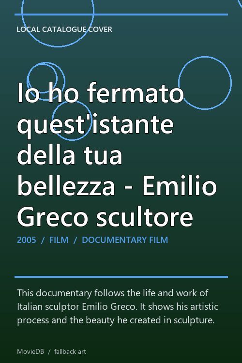 Io ho fermato quest'istante della tua bellezza - Emilio Greco scultore poster
