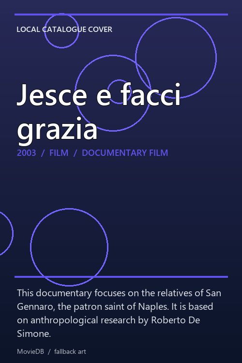 Jesce e facci grazia poster