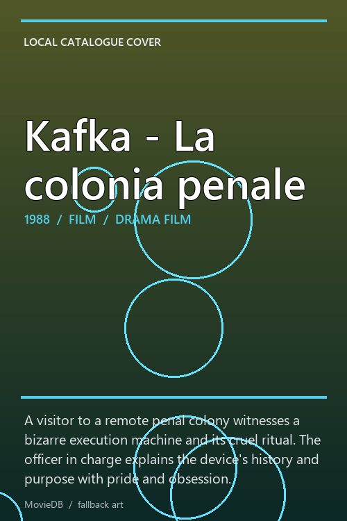 Kafka - La colonia penale poster