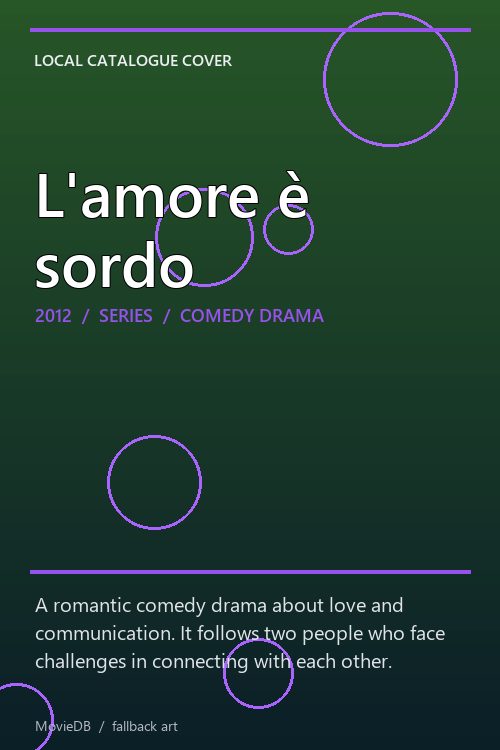 L'amore è sordo poster