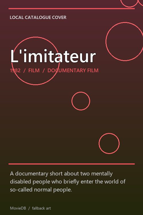 L'imitateur poster