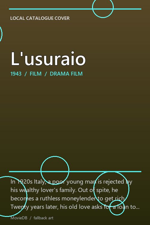 L'usuraio poster