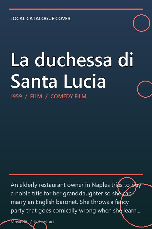 La duchessa di Santa Lucia poster