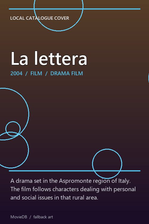 La lettera poster