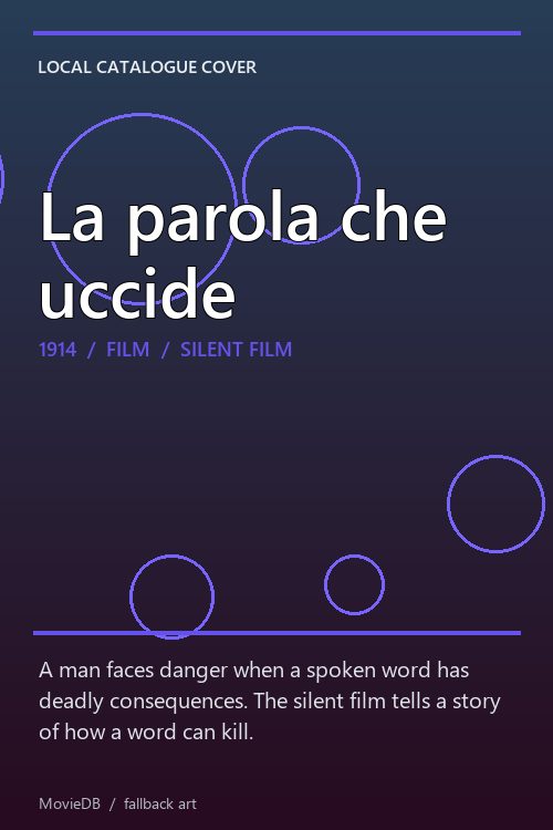 La parola che uccide poster