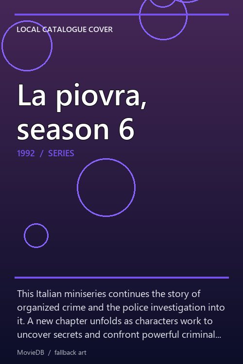 La piovra, season 6 poster