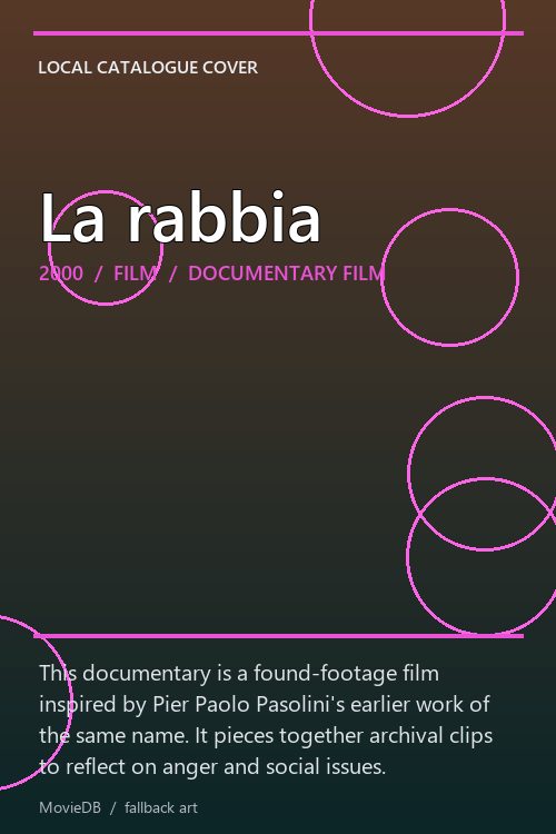 La rabbia poster