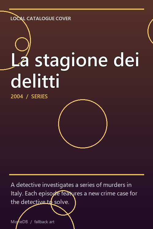 La stagione dei delitti poster