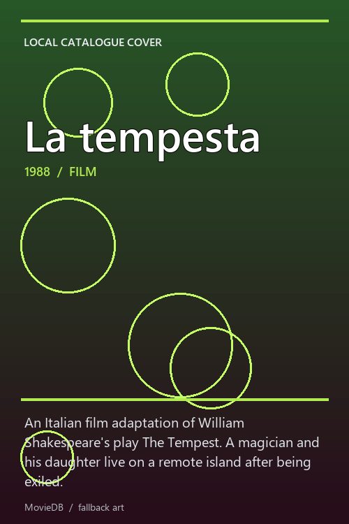 La tempesta poster