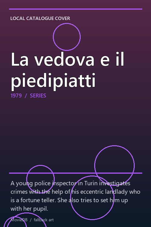 La vedova e il piedipiatti poster