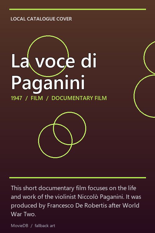 La voce di Paganini poster